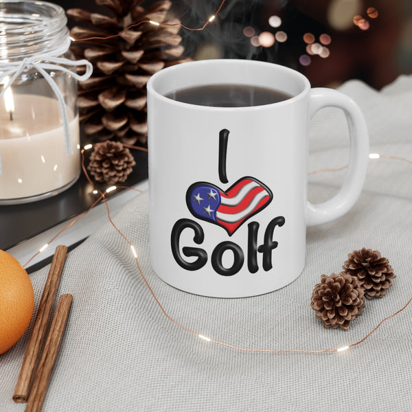 I Love Golf USA Ceramic Mug 11oz