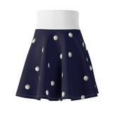 Dark Blue & Golf Balls Women's Skirt