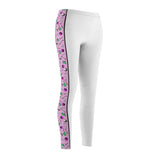 Comfy & Unique Signature Pink Golf Stripe Women's Casual Leggings