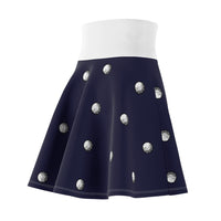 Dark Blue & Golf Balls Women's Skirt