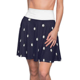 Dark Blue & Golf Balls Women's Skirt