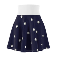 Dark Blue & Golf Balls Women's Skirt