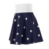 Dark Blue & Golf Balls Women's Skirt