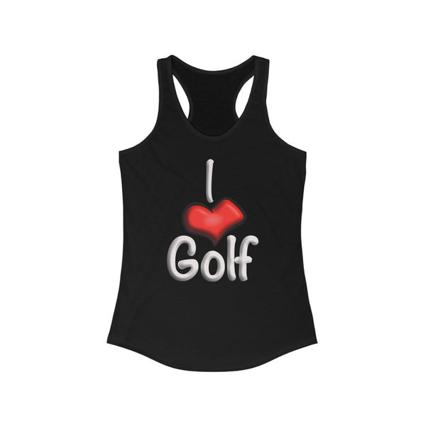 I Love Golf 3D Women's Ideal Racerback Tank