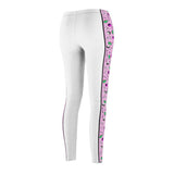 Comfy & Unique Signature Pink Golf Stripe Women's Casual Leggings